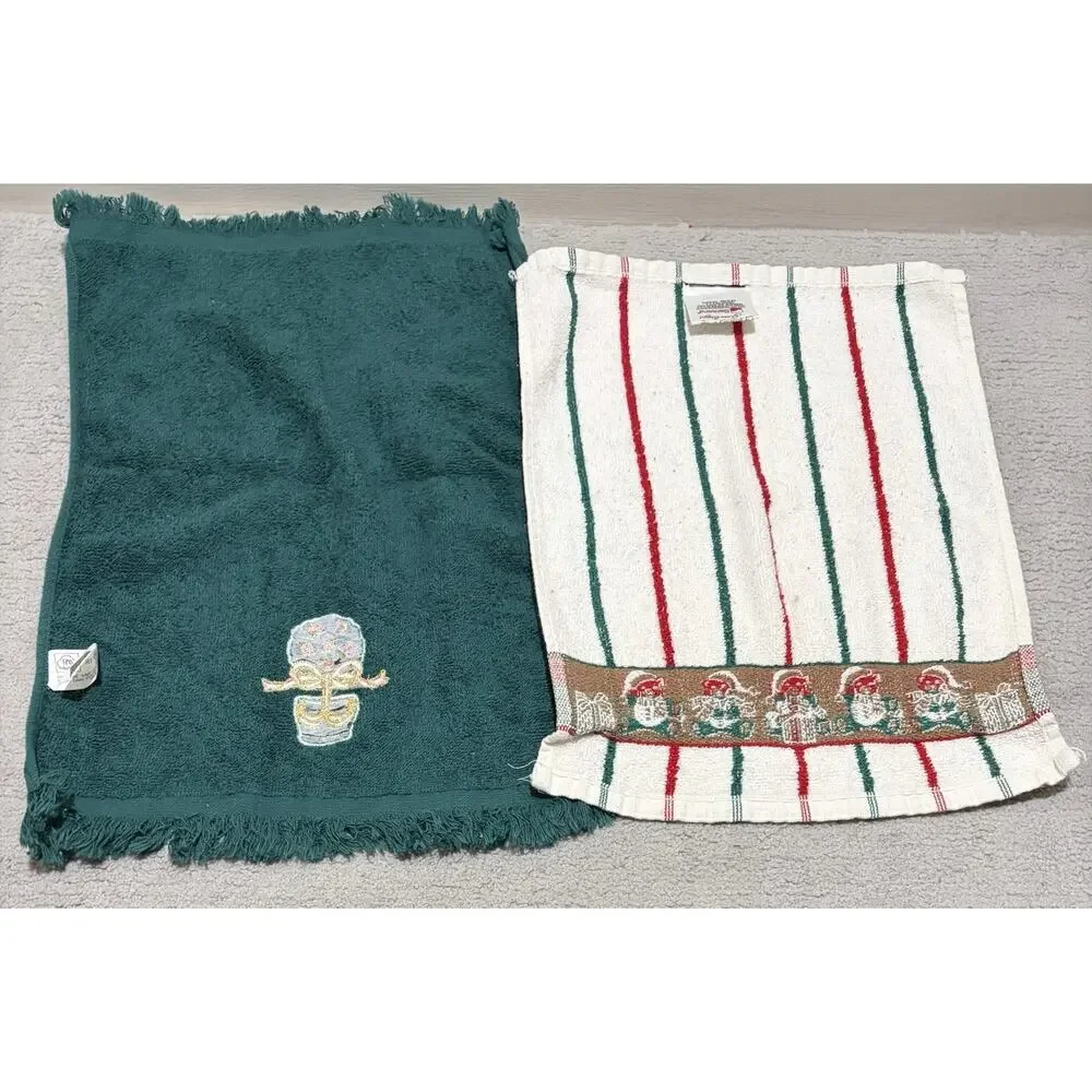 Decorative Christmas Hand Towel Lot of 12 Bath Kitchen Assorted Brands